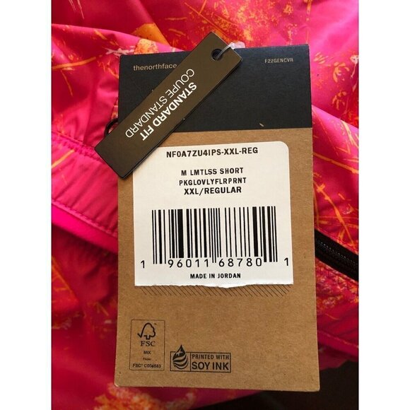 NWT The North Face Mens Size XXL Limitless Run Shorts Pink Orange - Picture 6 of 6